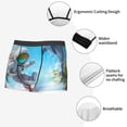 thumbnail image 3 of Yiaed Astronaut Tropical Dolphin Print Men's Soft Cotton Boxer Shorts Breathable Boxers Underwear Moisture-Wicking Underwear Stretch Boxer Briefs for Man-Medium, 3 of 5