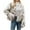 Faux Fur Coat-White, variant on Womens Faux Fur Jacket Winter Crew Neck Open Front Gradient Color Fuzzy Fleece Jackets Trendy Long Sleeve Fuzzy Soft Coats 2025