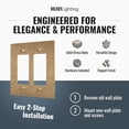 thumbnail image 2 of SELECT 2-Gang Solid Brass Wall Plate Cover, Vintage Brass Finish, Electrical Receptacle Outlet Faceplate, GFI/Rocker Decorator Light Switch Cover Visit the SELECT LIGHTING Store, 2 of 7