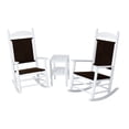 thumbnail image 4 of polywood 3-piece jefferson woven outdoor rocking chair & side table set, 4 of 5