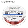 thumbnail image 2 of Uxcell 109Yard 16Lb Fluorocarbon Coated Monofilament Nylon Fishing Line Wine Red, 2 of 6