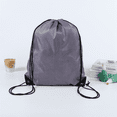 thumbnail image 2 of Polyester Drawstring Bag Sports Marathon Drawstring Bag Storage Bag Drawstring Bag Gray,10 * Drawstring bag,Gray, 2 of 6