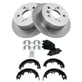 thumbnail image 2 of TRQ Rear Brake Pad & Rotor Kit Brake Pads Brake Rotor Parking Brake Shoe Set Ceramic Fits Select 2005-2007 Toyota Avalon 2002-2006 Camry 2004-2008 Solara, 2 of 6