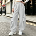 thumbnail image 4 of LIaqionyy Girls Sweatpants Wide Leg Elastic Waist Baggy Pants with Pockets Kids Solid Color Outdoor Pant Loungewear, 4 of 6