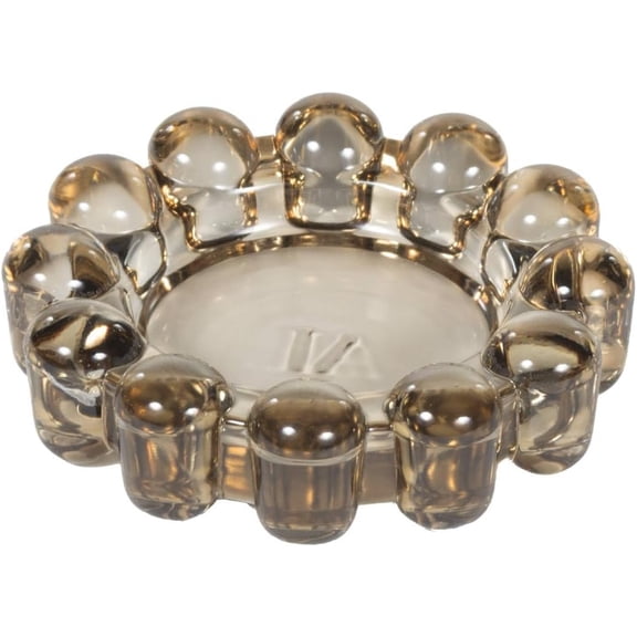 Bubble Candle Dish – Chic Smoky Glass Candle Dish for Home Decor – Decorative Modern Candle Holder for Small Candles & Diffusers