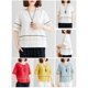 thumbnail image 5 of Blusa holgada de mujer con rayas bordadas y mangas cortas, camisetas vintage, 5 of 8