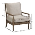 thumbnail image 2 of Summer Bobbin Turned Oak Accent Armchair with Removable Cushions, 2 of 8