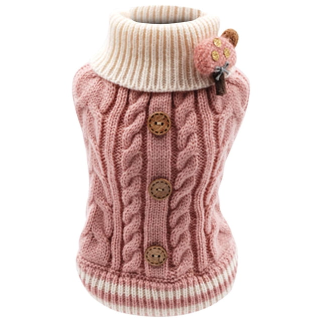TIMIFIS Cat Sweater Cat Winter Clothes Autumn And Winter Pet Clothes Puppies Fashion Sweet Button Sweater Cat