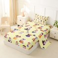 thumbnail image 2 of Homewish Cute Animal Twin Sheets,Vintage Dog Bedding,Yellow,3-Piece,1 Fitted Sheet and 1 Pillowcase, 2 of 6