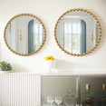 thumbnail image 6 of Madison Park Beaded 36" Dia Round Wall Mirror, with Luxury Iron Framed, Modern Wall Mounted Mirror for Home Décor, Gold, 6 of 8