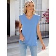 thumbnail image 4 of Women Casual Sleeveless Tank Tops Summer Loose Fit Basic Tee Blouse Fashion Clothes M, 4 of 7