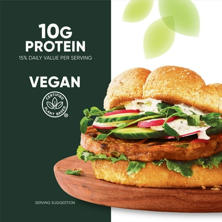 MorningStar Farms Garden Veggie Veggie Burgers, Vegan Plant Based Protein, 4 Count (Frozen)