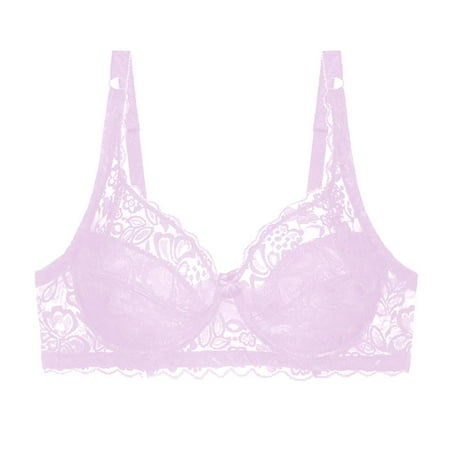 knqrhpse Bralettes for Women Wireless Bras Cotton Bras Women s Summer Thin Up Bra Without Ring Seamless Comfortable Thin Small Chest Sleeping Bra Tshirt Bras Balconette Bras Pink 95C