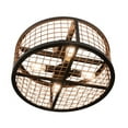 thumbnail image 5 of Meyda Tiffany 230967 Paloma Golpe 4 Light 24" Wide Semi-Flush Drum Ceiling Fixture - Flat, 5 of 7