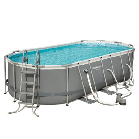 Power Steel 18' x 9' x 48" Oval Pool Set
