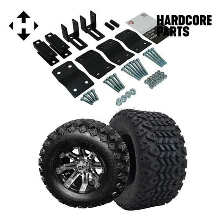 Hardcore Parts 4 Block Lift Kit for YAMAHA G2/G9 Golf Cart with 10 Machined/Black Tempest Wheels and 20 x10 -10 DOT rated All-Terrain tires Hardcore Parts 4 Block Lift Kit for YAMAHA G2/G9 Golf Cart with 10 Machined/Black Tempest Wheels and 20 x10 -10 DOT rated All-Terrain tires