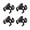 Black, variant on 1/2/3 Pairs Frog-Shaped Earrings Clip-On Functionality Alloy Ear Clips Electroplated Earrings Jewelry Accessories