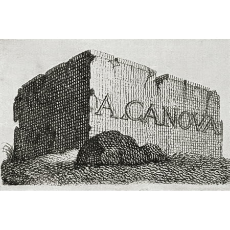The Visiting Card Of Antonio Canova Depicting A Huge Block Of Marble Antonio Canova 1757 Stretched Canvas - Ken Welsh  Design Pics (38 x