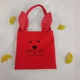 thumbnail image 6 of FYHALE Easter Bunny Ear Gift Bag Linen Tote Handbag 13x8" Reusable Festival Party Packaging Bag for Easter Gifts Candy Decoration, 6 of 6