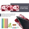 thumbnail image 5 of Yiaed Rose Print Leather Pencil Case - Leather Pen Pencil Holder - Elegant & Practical Pencil Pouch for Work & Office, 5 of 7