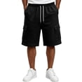 thumbnail image 5 of Resicozy Casual Cargo Shorts for Men Relaxed Fit Drawstring Shorts with Multi-Pocket for Summer Work Outdoor Hiking Black S, 5 of 6
