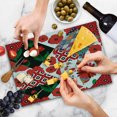 thumbnail image 4 of Retro Cutting Board, Patchwork Inspired Pattern with Poppy Flowers Russian Slavic Cultural Design Revival, Decorative Tempered Glass Cutting and Serving Board, Large Size, Multicolor, by Ambesonne, 4 of 5
