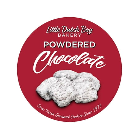 Little Dutch Boy Bakery Powdered Chocolate Baked Gourmet Cookie Tin 32 oz Approx. 70 Count