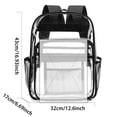 thumbnail image 2 of Clear Backpack for School,Large Heavy Duty Stadium Approved Clear Bookbag, See Through Transparent Backpacks for Travel College Work, 2 of 8