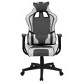 thumbnail image 3 of Cumberland Comfort Series High Back Gray and White Reclining Racing/Gaming Office Chair with Adjustable Lumbar Support, 3 of 9