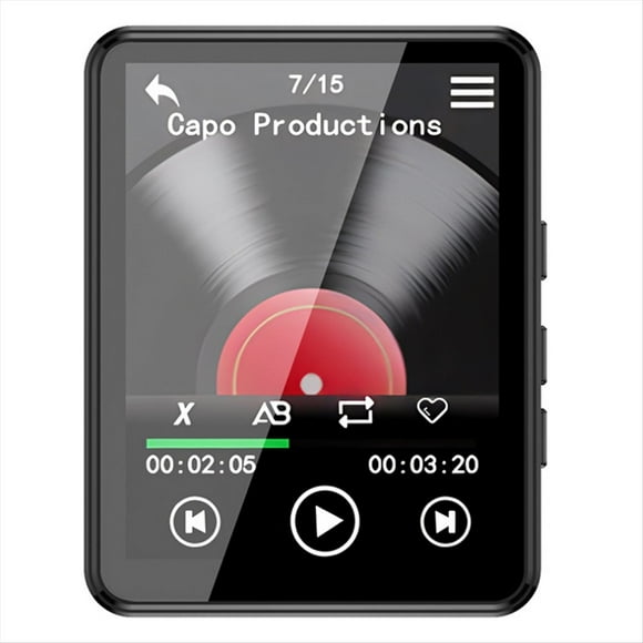 Reproductor MP3 de 2,4 Pulgadas con Bluetooth, Pantalla Táctil , Reproductor de Música HiFi, Altavoz Incorporado, EBook, FM, Radio y Vídeo.
