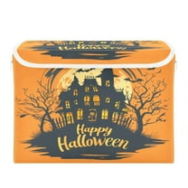 Storage Box With Lid 16.5x12.6x11.8In Foldable Stacked Household Storage BoxHalloween Elements