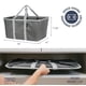 thumbnail image 2 of Bolsa de lavandería plegable, color carbón/gris, 2 unidades, 50 l (13 gal), cestas de lavandería plegables con marco de alambre desplegable resistente y asas de transporte largas, cesta, 2 of 7