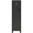 thumbnail image 1 of Pemberly Row 53.38"H 4 Shelf Metal Storage Locker Cabinet 3" Riser Legs Black, 1 of 4