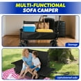 thumbnail image 2 of 3 in 1 Collapsible Wagon Converts to Bench, 440lbs Foldable Wagon Cart with Wheels, 150L Shopping Cart for Groceries Folding Utility Wagon for Beach,  Camping, Outdoors, Shopping, Black, 2 of 7