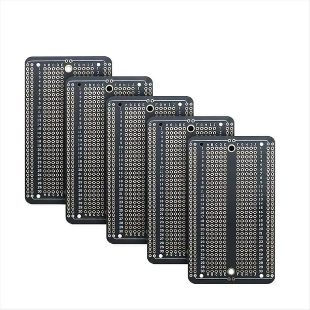 Kit de Prototipo de Placa PCB de Doble Cara, Proyecto de Soldadura DIY para Entusiastas de la Electrónica para Aprender A Soldar PCB, 5 Piezas