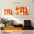 thumbnail image 3 of Elephant Stock Orange Abstract Wall Art - Horizontal Multi Panel Canvas - Living Room Wall Decor - Abstract Multi Panel - Orange And White Decor - 23" x 14", 3 of 4