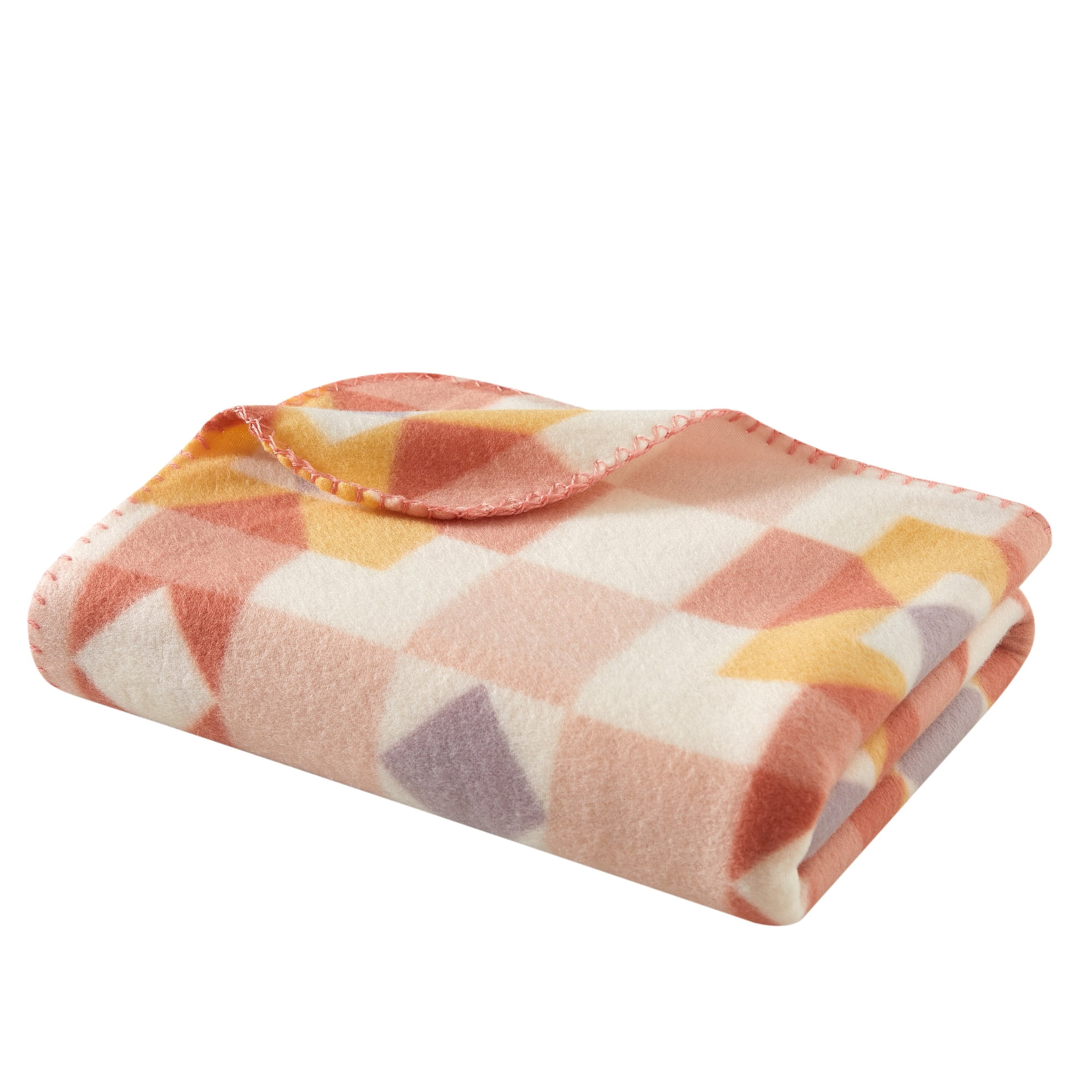 Mainstays Fleece Throw Blanket, Geometric Pattern, 50 in x 60 in