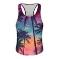 thumbnail image 2 of VBTAPA Mens Beach Tank Tops Palm Tree Graphic Sleeveless Shirts for Men Summer Vacation Gym Running Workout Tank Top Blue XXL, 2 of 4