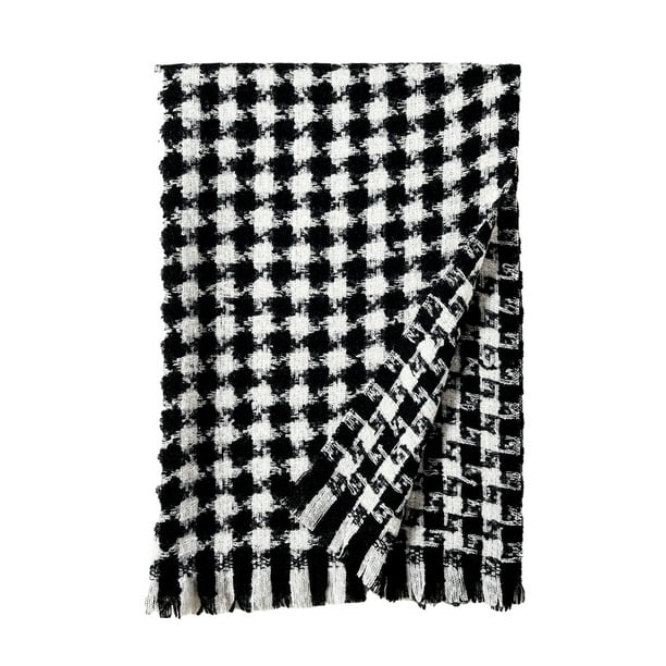 Bufandas para mujer, bufandas de invierno cálidas y acogedoras para mujer, bufandas gigantes con cuadros gruesos y suaves, elegantes, chal tipo capa