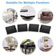 thumbnail image 5 of Paquete de 4 tapones para muebles con ruedas para todas las ruedas de muebles, negro Afortunado Sencillez, 5 of 5