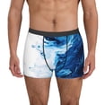 thumbnail image 1 of Fotbe Blue White Fluid Art Calzoncillos Tipo Boxer con Bolsa de Soporte Total para Hombre, X-Temp Fresco, Transpirable y de Secado Rápido-X-Large, 1 of 5