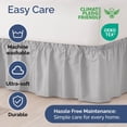 thumbnail image 7 of Elastic Wrap-Around Dust Ruffled Bed Skirt - Easy Fit with Pleated 15" Drop, 7 of 7