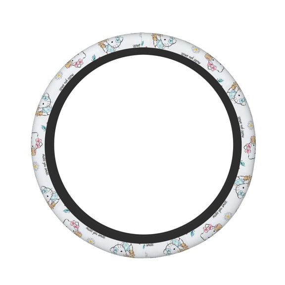 Hello Kitty Elastic Steering Wheel Cover Stylish Neoprene Decorative Car Accessories for Universal Auto
