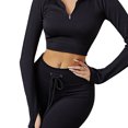 thumbnail image 3 of Minnieouse Mallas acanaladas para mujer, Push Up, sin costuras, para Fitness, a rayas, con cordón, pantalones de Yoga, medias inferiores Type3 NO3, 3 of 6