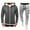 B Gray, variant on Timoontee Men's 2 Piece Set Solid Tracksuit Long Sleeve Hoodies Full Zip Sweatshirts Drawstring Elastic Waist Joggers Fashion Casual Clothes Silver M