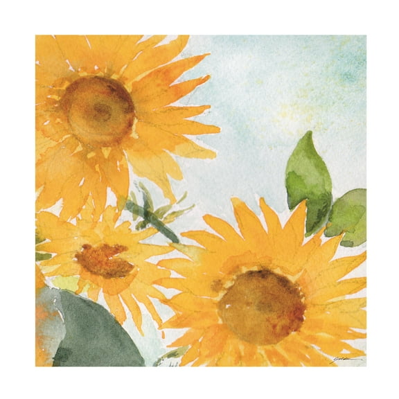 Sheila Golden 'Sunflowers Against The Sky' Canvas Art
