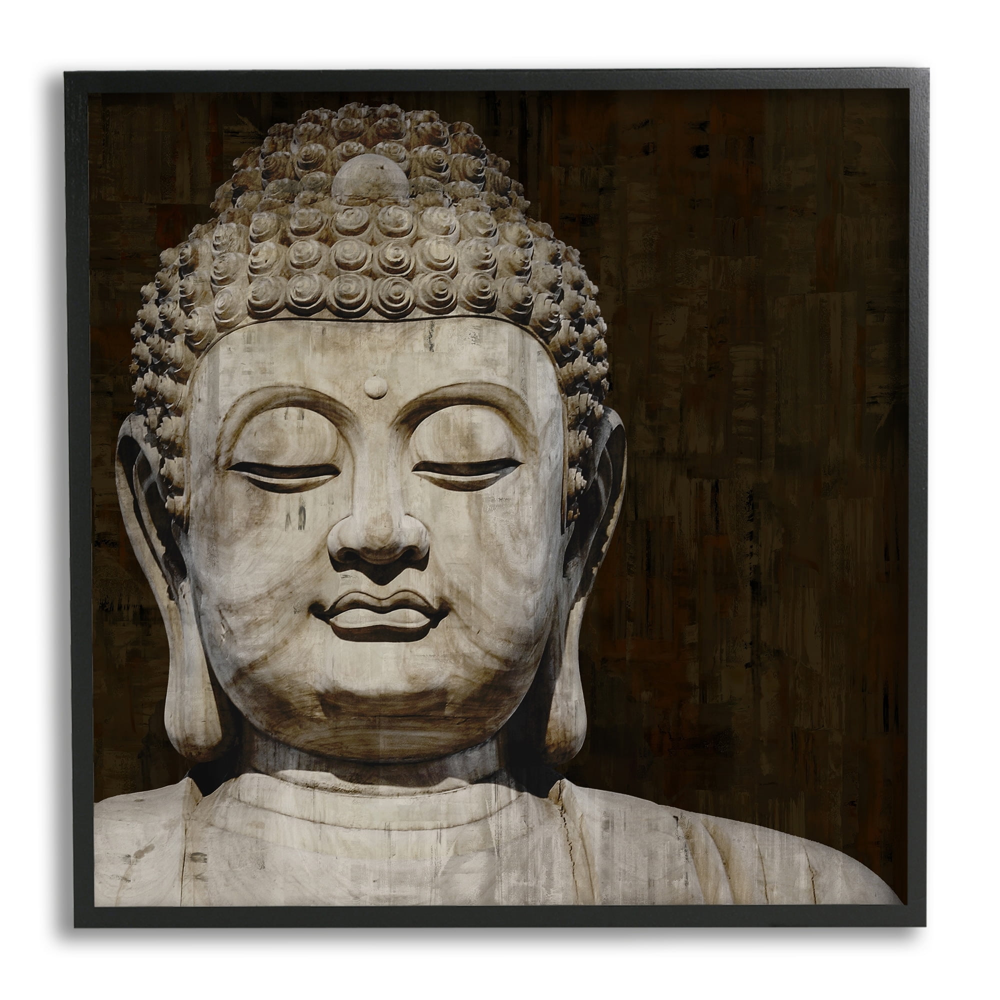 Stupell Industries Closed Eye Buddha Shrine Figure Portrait, 17 x 17,Design by Tom Bray