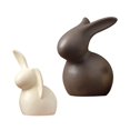thumbnail image 3 of Juego de 2 estatuas de conejo de cerámica, decoraciones de Pascua, decoración de , , estatua de conejo para gabinete de jardín, sumin, 3 of 9