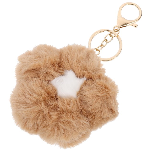 OUNONA Anillo Llavero Con Pompom De Para Accesorio De Y Carteras