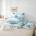thumbnail image 5 of Feelyou Blue Snowman Bedding Comforter Set 7pcs for Teens, Winter Snowflake King Bedding Sets, Merry Christmas Reversible Bed Sheets, Breathable Home Decor, 5 of 7